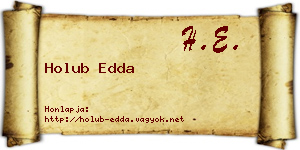 Holub Edda névjegykártya